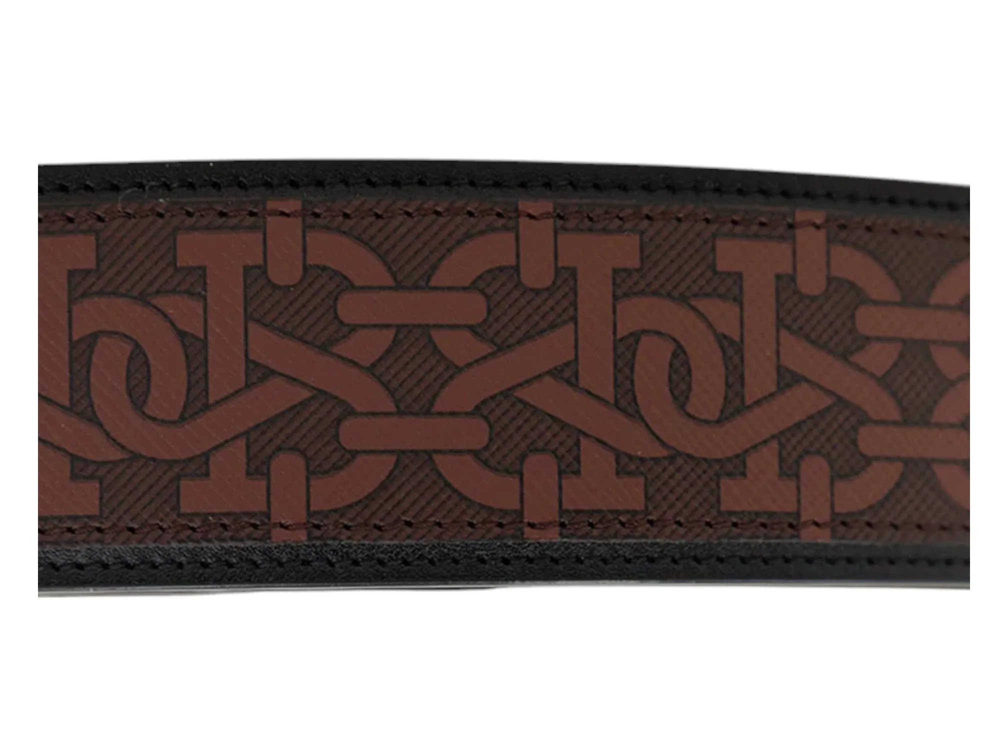 Bally 6302247 Men's Mirror Buckle Adjustable Reversible Belt
