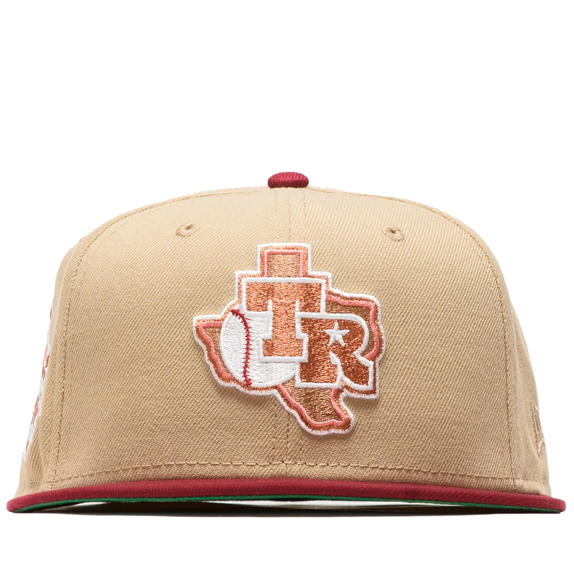 New Era x Politics Texas Rangers 59FIFTY Fitted Hat - Camel/Cardinal