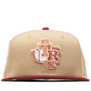 New Era x Politics Texas Rangers 59FIFTY Fitted Hat - Camel/Cardinal